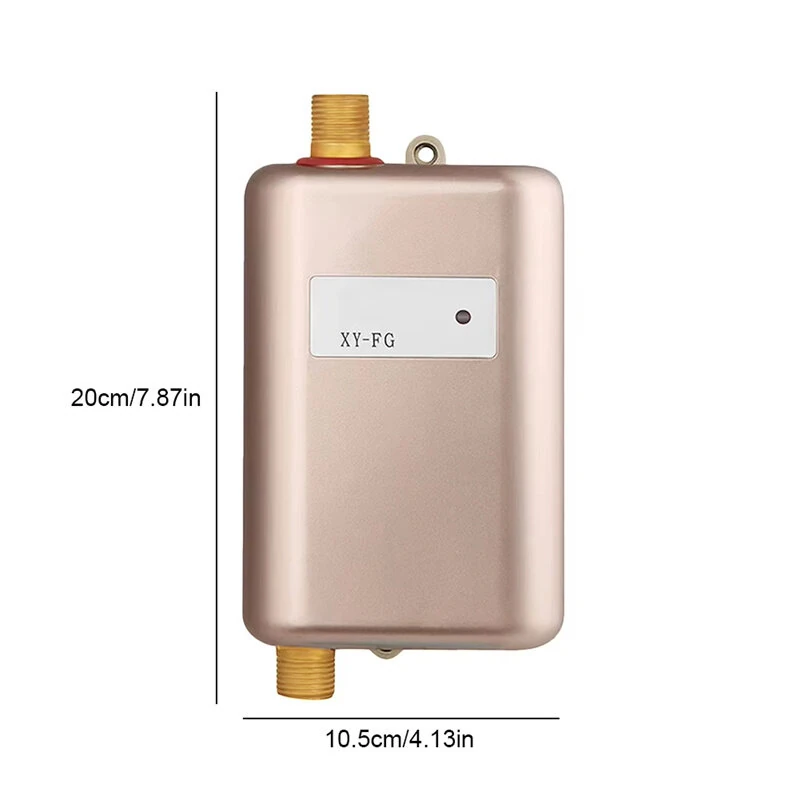 (image for) 3000W/3800W Electric Instant Tankless Water Heater 304 Stainless Steel IPX4 Waterproof Compact Design US/EU Plug Quick Heating for Kitchen Washbasin